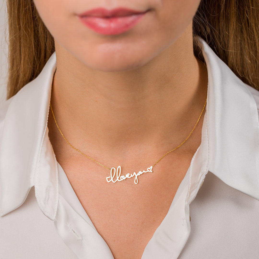 Handwriting Name Necklace | Gift For Her | Gift For Mom