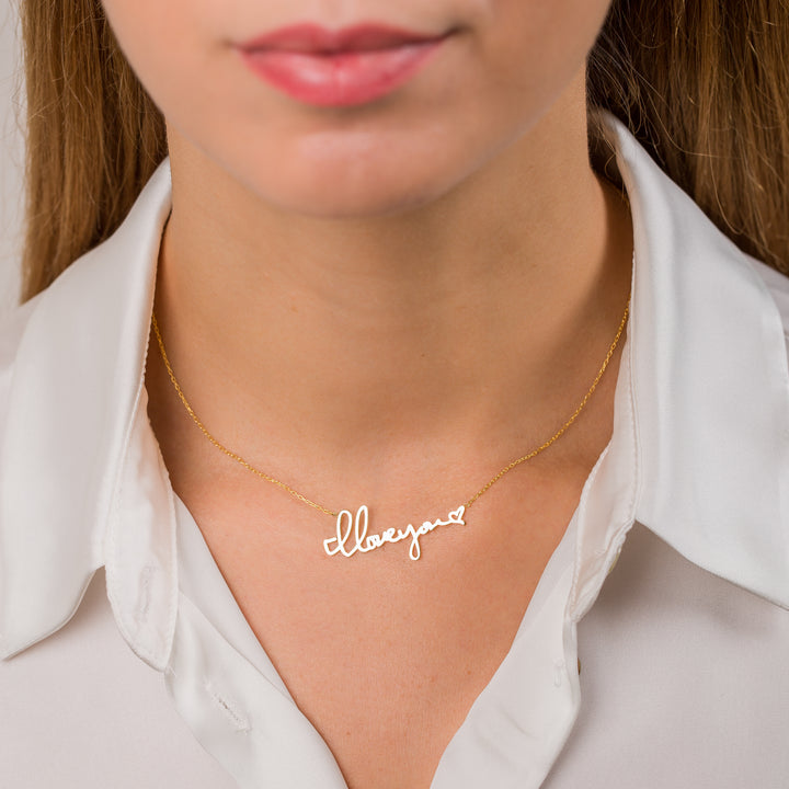 Handwriting Name Necklace | Gift For Her | Gift For Mom