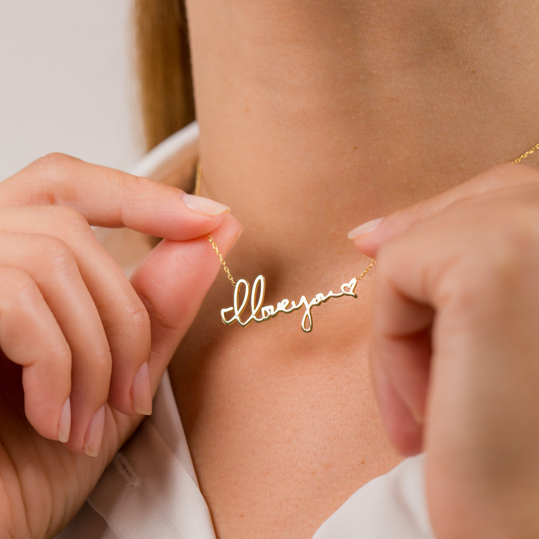 Handwriting Name Necklace | Gift For Her | Gift For Mom