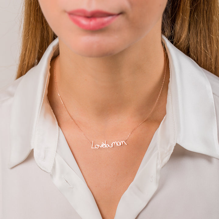 Handwriting Name Necklace | Gift For Her | Gift For Mom