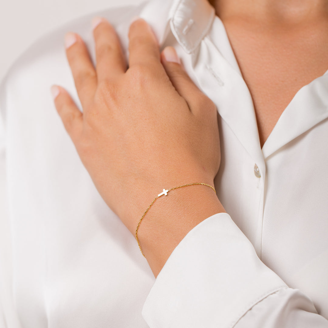 14K Gold Letter Bracelet - Moms Gift - Personalized Name Letters - Bridesmaid Gifts