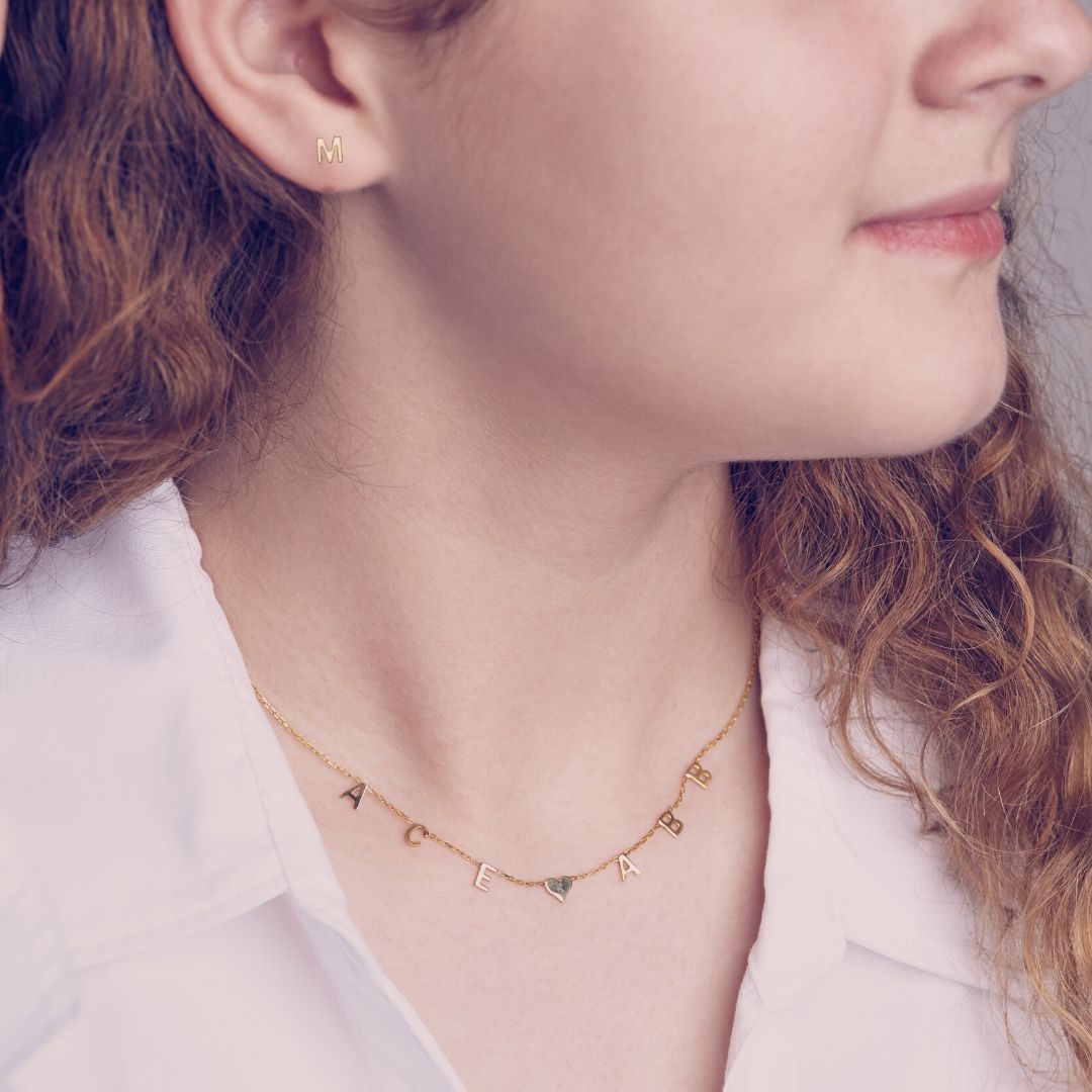 14K Gold Centered Custom Letters Necklace gift for daughter, 14K Gold Necklace, 14K Gold Letter Necklace,  Initial necklace, personalized name necklace, letter necklace, Gold necklace, Gifts For Mom, Christmas Gift, Birthday gift, personalized Gift, Mothers’ day gift, gift for her, custom necklace, Wife gifts, Minimalist necklace, cute gift, dainty necklace, minimalist gift, Christmas sale, bridesmaids gift, Christmas holiday gift for her, Valentine’s day gift for her, excellent gift to mom