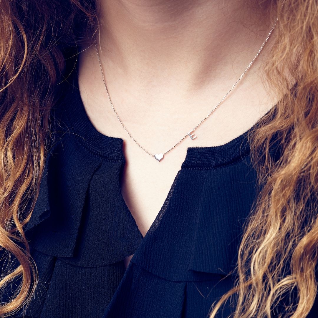 14K Gold Centered Initial and Heart Necklace gift for her heart necklaces for girls, 14K Gold Necklace, 14K Gold Letter Necklace,  Initial necklace, personalized name necklace, letter necklace, Gold necklace, Gifts For Mom, Christmas Gift, Birthday gift, personalized Gift, Mothers’ day gift, gift for her, custom necklace, Wife gifts, Minimalist necklace, cute gift, dainty necklace, minimalist gift, Christmas sale, bridesmaids gift, Christmas holiday gift for her, Valentine’s day gift for her