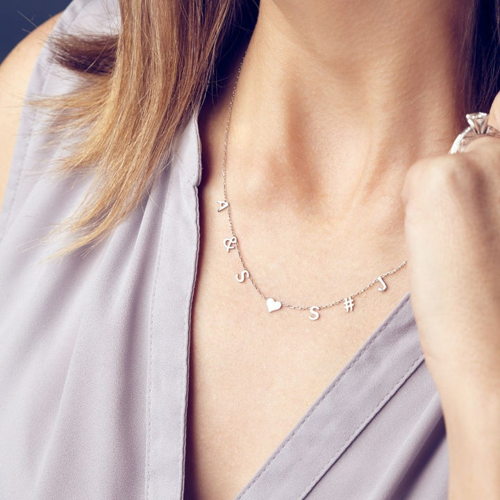 14K Gold Necklace with personalized letters and symbols, 14K Gold Necklace, 14K Gold Letter Necklace,  Initial necklace, personalized name necklace, letter necklace, Gold necklace, Gifts For Mom, Christmas Gift, Birthday gift, personalized Gift, Mothers’ day gift, gift for her, custom necklace, Wife gifts, Minimalist necklace, cute gift, dainty necklace, minimalist gift, Christmas sale, bridesmaids gift, Christmas holiday gift for her, Valentine’s day gift for her, excellent gift to mom