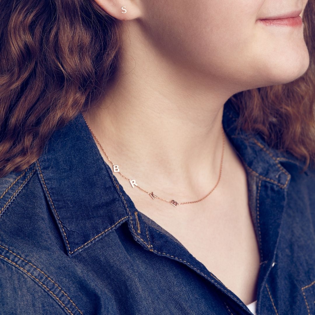 14K Gold Sideways Letter Necklace gift for her, Personalized Sideways Initials Necklace, Personalized Sideways initials, sideways necklace,  Initial necklace, personalized name necklace, letter necklace, Gold necklace, Gifts For Mom, Christmas Gift, Birthday gift, personalized Gift, Mothers’ day gift, gift for her, custom necklace, Wife gifts