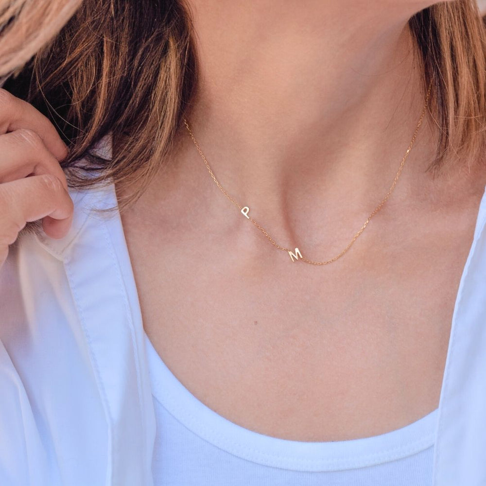 14K Gold Necklace, 14K Gold Letter Necklace, Personalized Sideways Initials Necklace, Personalized Sideways initials, sideways necklace,  Initial necklace, personalized name necklace, letter necklace, Gold necklace, Gifts For Mom, Christmas Gift, Birthday gift, personalized Gift, Mothers’ day gift, gift for her, custom necklace, Wife gifts, Minimalist necklace, cute gift, dainty necklace, minimalist gift, Christmas sale, bridesmaids gift, Christmas holiday gift for her, Valentine’s day gift for her