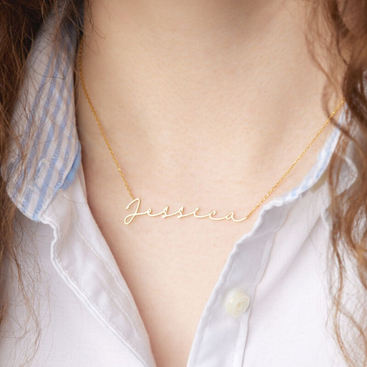 Gold Custom Name Necklaces Personalized name necklaces for women, Handwriting name necklace, cursive name necklace,  Initial necklace, personalized name necklace, letter necklace, Gold necklace, Gifts For Mom, Christmas Gift, Birthday gift, personalized Gift, Mothers’ day gift, gift for her, custom necklace, Wife gifts, Minimalist necklace, cute gift, dainty necklace, minimalist gift, Christmas sale, bridesmaids gift, Christmas holiday gift for her, Valentine’s day gift for her, excellent gift to mom