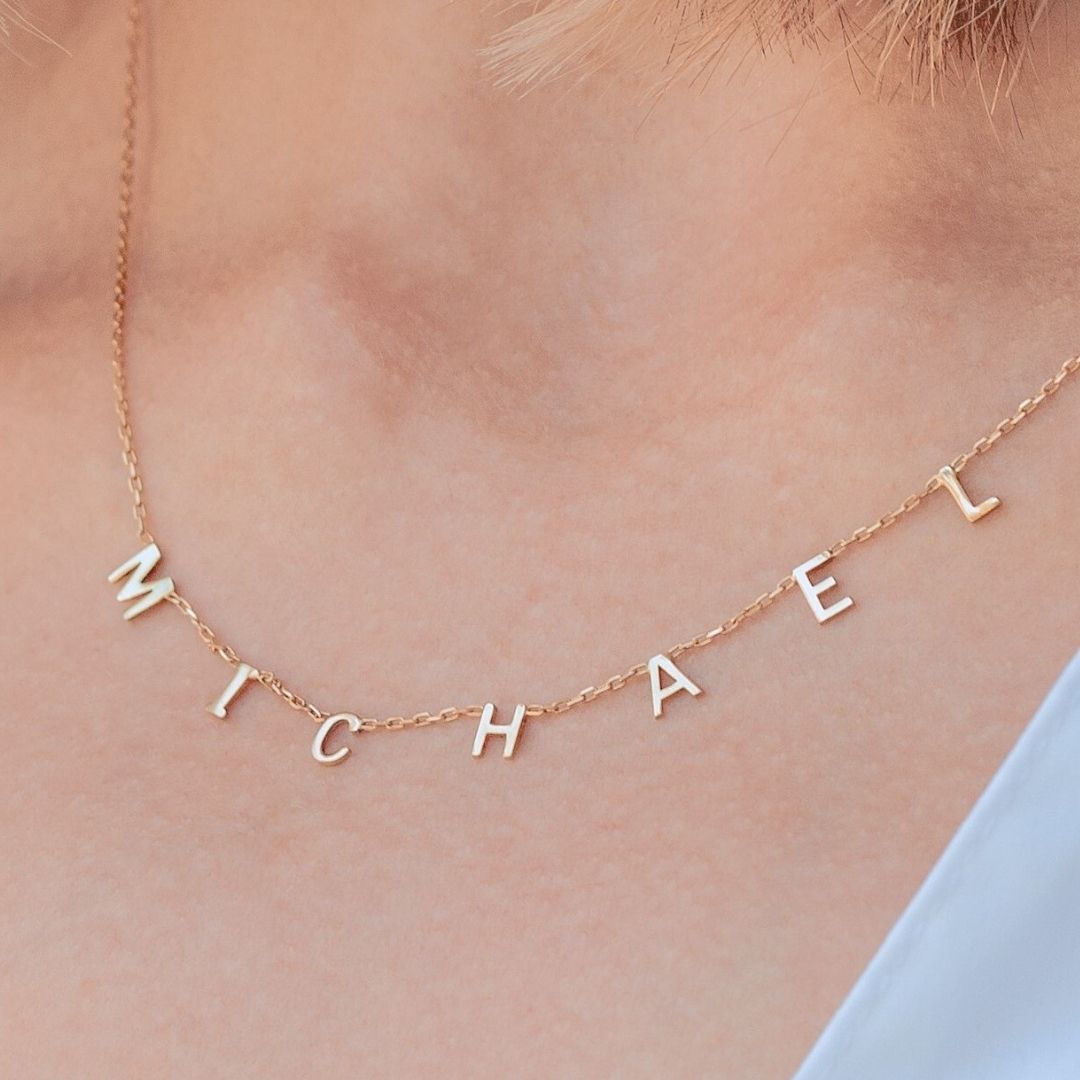Personalized Letter Name Necklace Gold plated Silver, Initial necklace, personalized name necklace, letter necklace, Gold necklace, Gifts For Mom, Christmas Gift, Birthday gift, personalized Gift, Mothers’ day gift, gift for her, custom necklace, Wife gifts, Minimalist necklace, cute gift, dainty necklace, minimalist gift, Christmas sale, bridesmaids gift, Christmas holiday gift for her, Valentine’s day gift for her, excellent gift to mom, Minimalist looking necklace