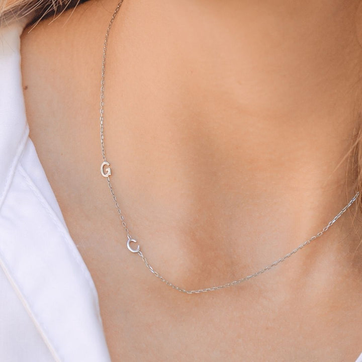 Sideways Initials Necklace Silver, Personalized Sideways Initials Necklace, Personalized Sideways initials, sideways necklace,  Initial necklace, personalized name necklace, letter necklace, Gold necklace, Gifts For Mom, Christmas Gift, Birthday gift, personalized Gift, Mothers’ day gift, gift for her, custom necklace, Wife gifts, Minimalist necklace, cute gift, dainty necklace, minimalist gift, Christmas sale, bridesmaids gift, Christmas holiday gift for her, Valentine’s day gift for her