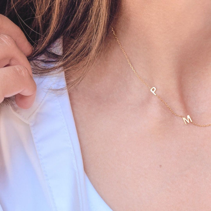 14K Gold Necklace, 14K Gold Letter Necklace, Personalized Sideways Initials Necklace, Personalized Sideways initials, sideways necklace,  Initial necklace, personalized name necklace, letter necklace, Gold necklace, Gifts For Mom, Christmas Gift, Birthday gift, personalized Gift, Mothers’ day gift, gift for her, custom necklace, Wife gifts, Minimalist necklace, cute gift, dainty necklace, minimalist gift, Christmas sale, bridesmaids gift, Christmas holiday gift for her, Valentine’s day gift for her