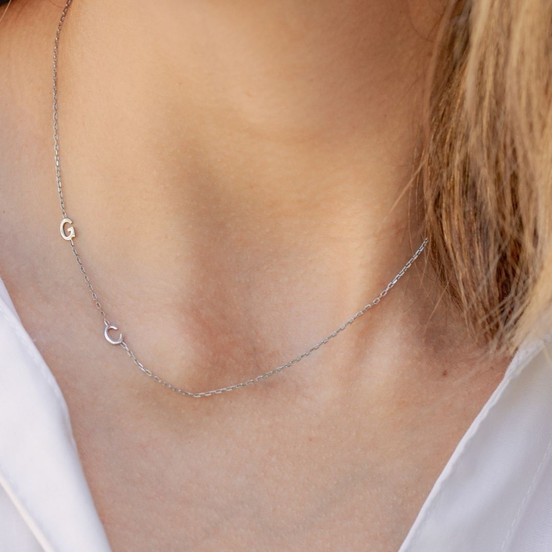 Sterling silver sideways letters necklace initials necklace cute gift for valentines day,Personalized Sideways Initials Necklace, Personalized Sideways initials, sideways necklace,  Initial necklace, personalized name necklace, letter necklace, Gold necklace, Gifts For Mom, Christmas Gift, Birthday gift, personalized Gift, Mothers’ day gift, gift for her, custom necklace, Wife gifts