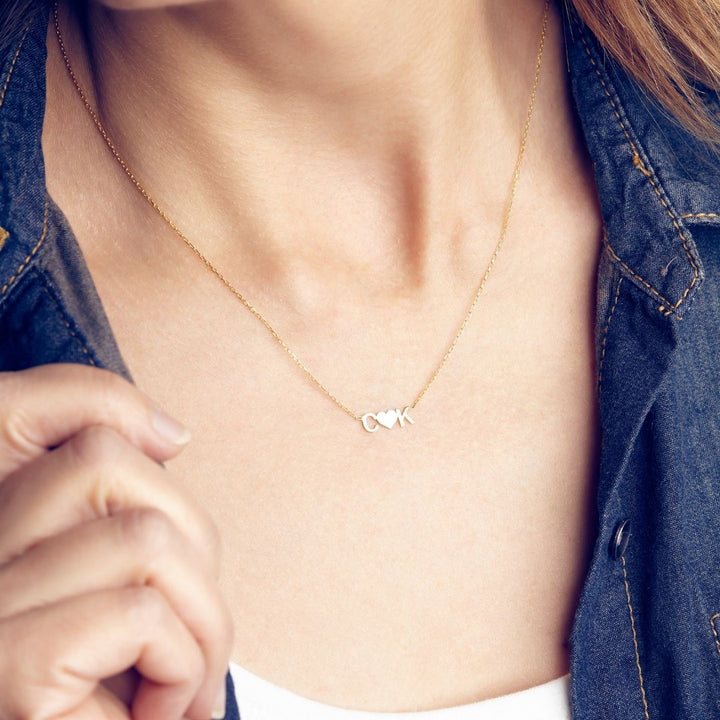 attached initials necklace with symbols heart necklace, Initial necklace, personalized name necklace, letter necklace, Gold necklace, Gifts For Mom, Christmas Gift, Birthday gift, personalized Gift, Mothers’ day gift, gift for her, custom necklace, Wife gifts, Minimalist necklace, cute gift, dainty necklace, minimalist gift, Christmas sale, bridesmaids gift, Christmas holiday gift for her, Valentine’s day gift for her, excellent gift to mom, Minimalist looking necklace