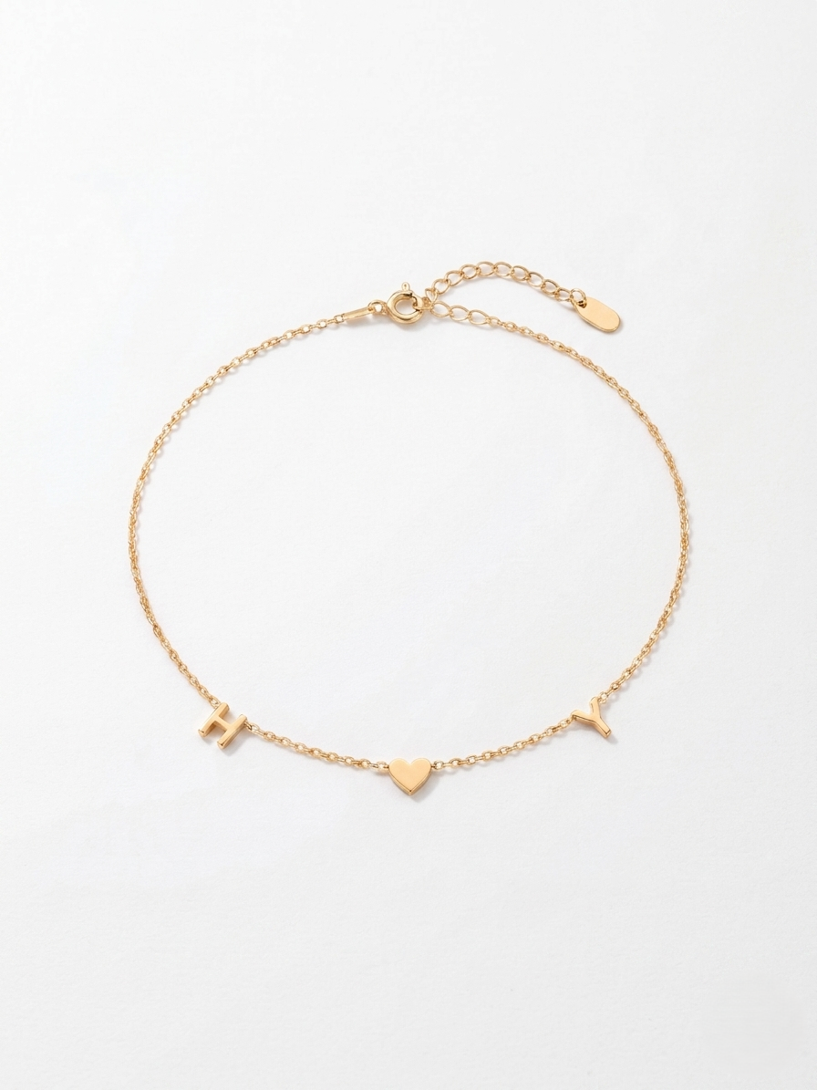 14K Gold Initial Necklace