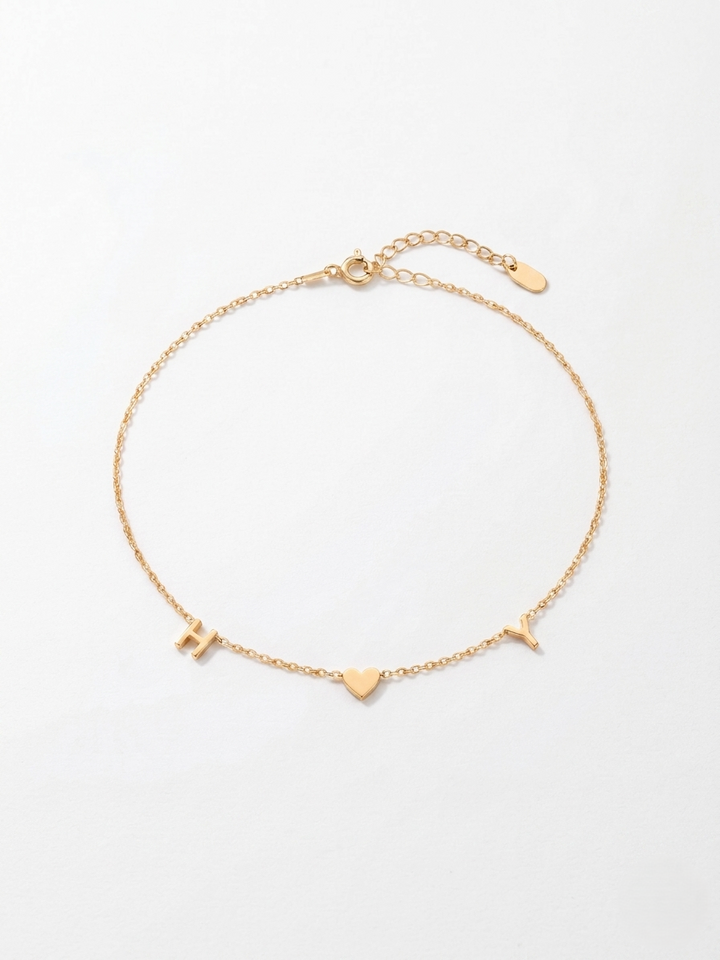 14K Gold Initial Necklace