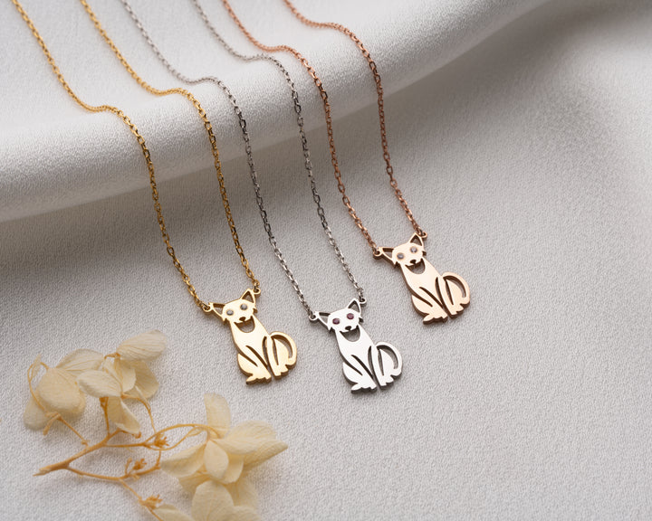 Personalized Cat Eye Necklace