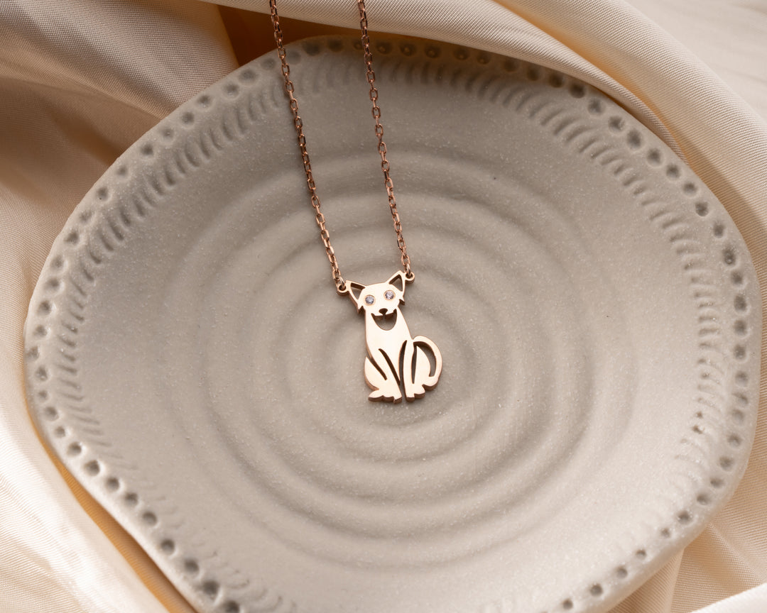 Personalized Cat Eye Necklace