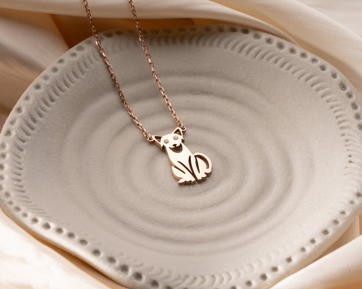 Personalized Cat Eye Necklace