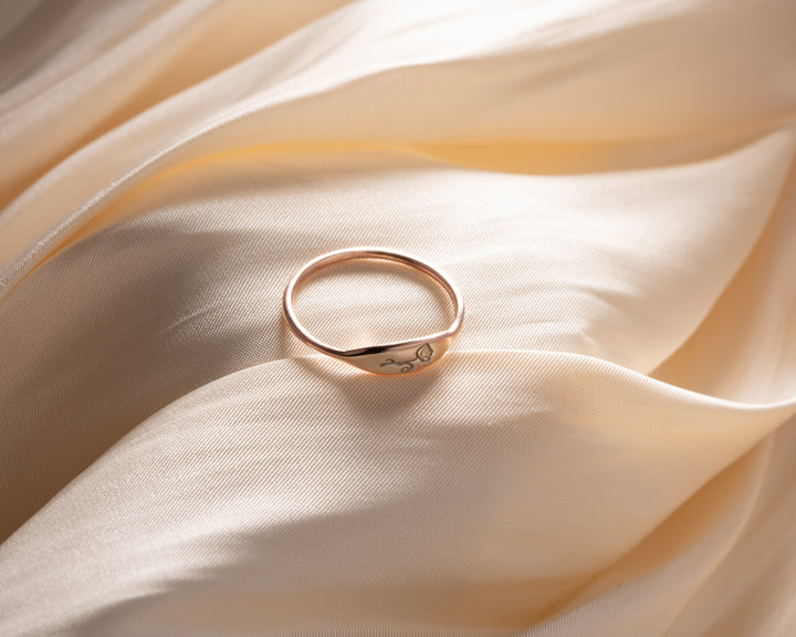 Dainty Birthflower Ring