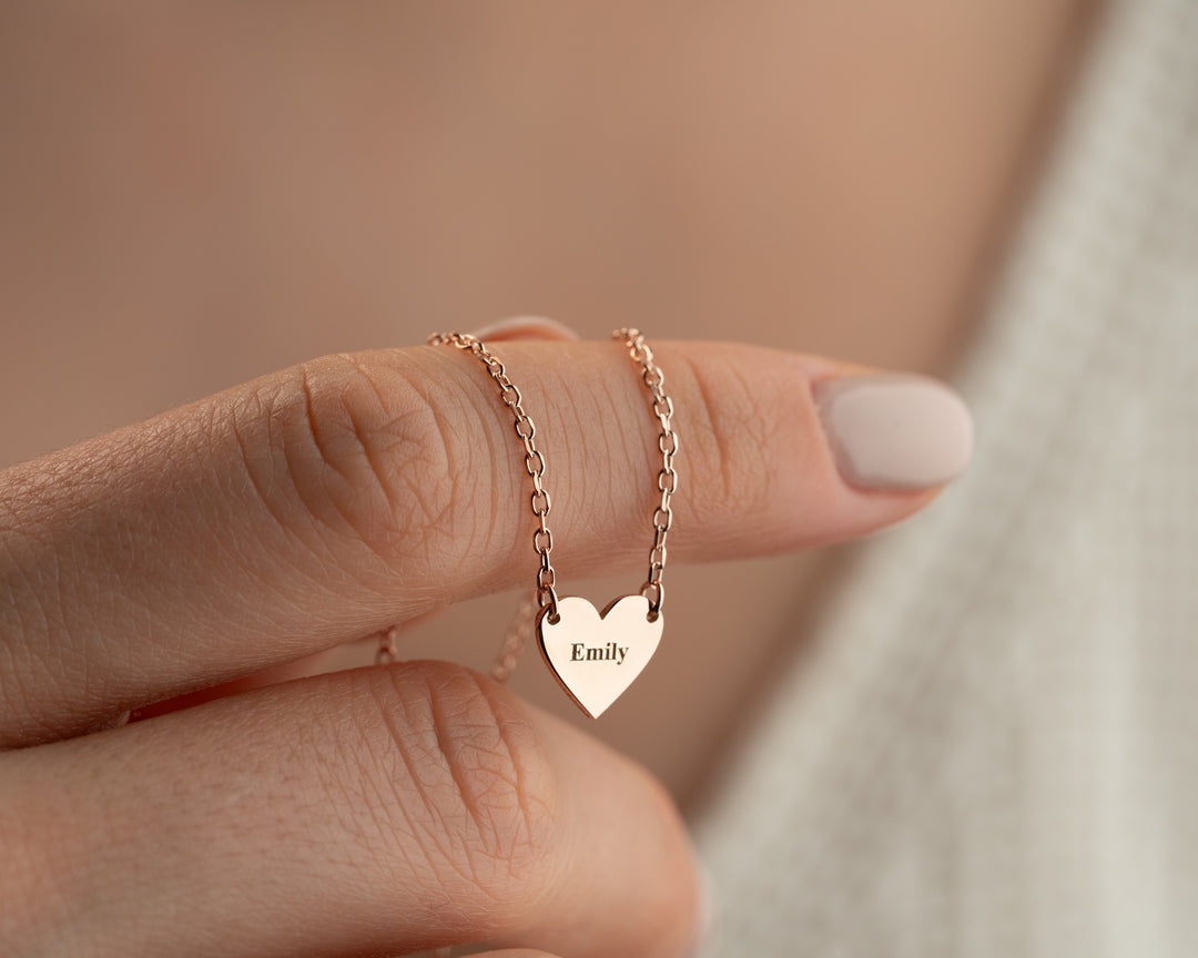 Personalized Name Hearts Necklace