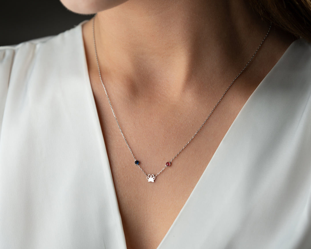 Personalized Paw Print Necklace