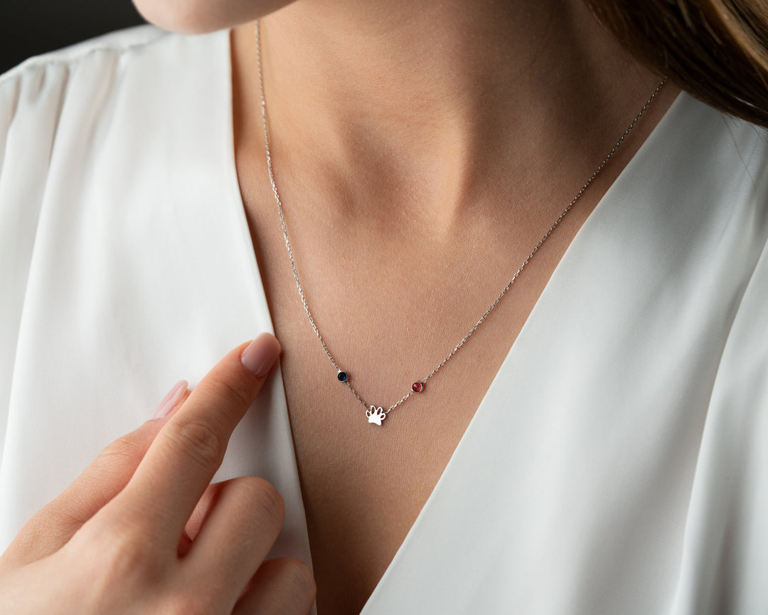 Personalized Paw Print Necklace