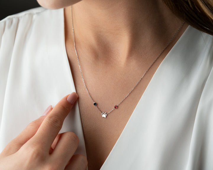 Personalized Paw Print Necklace
