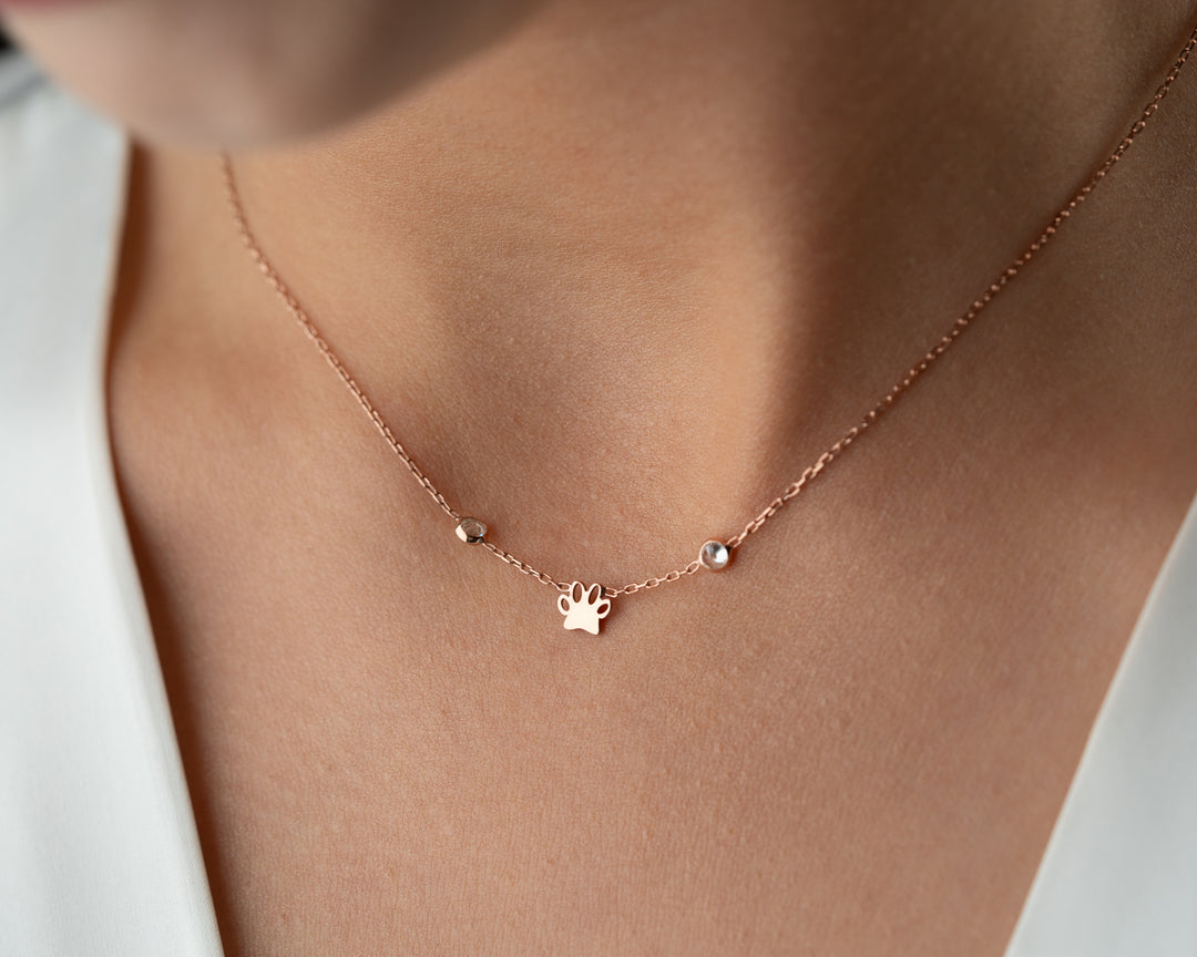 Personalized Paw Print Necklace