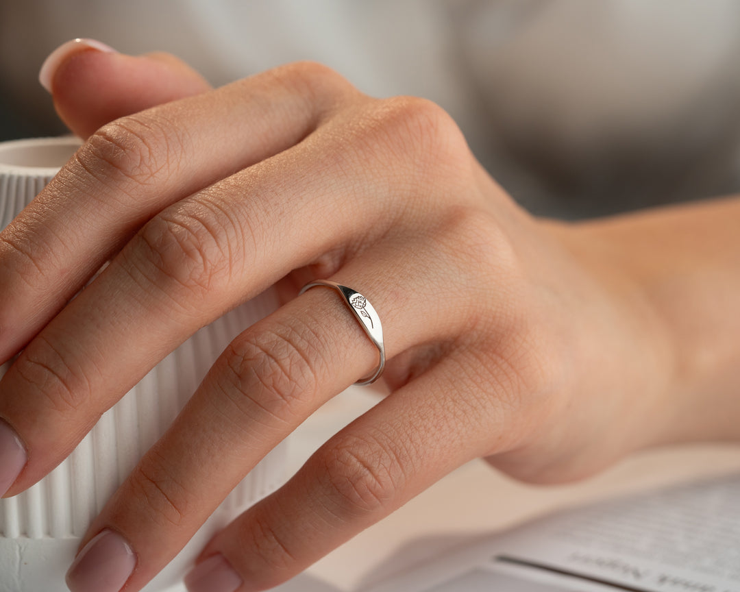 Dainty Birthflower Ring