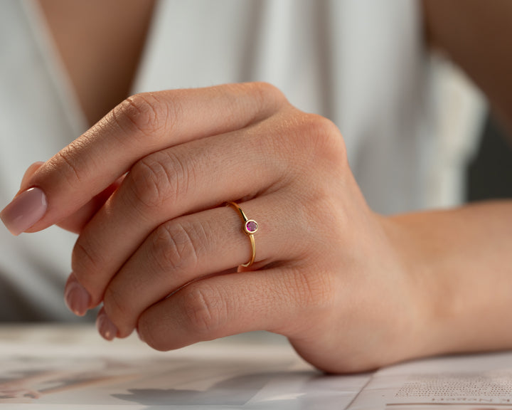 Dainty Birthstone Ring