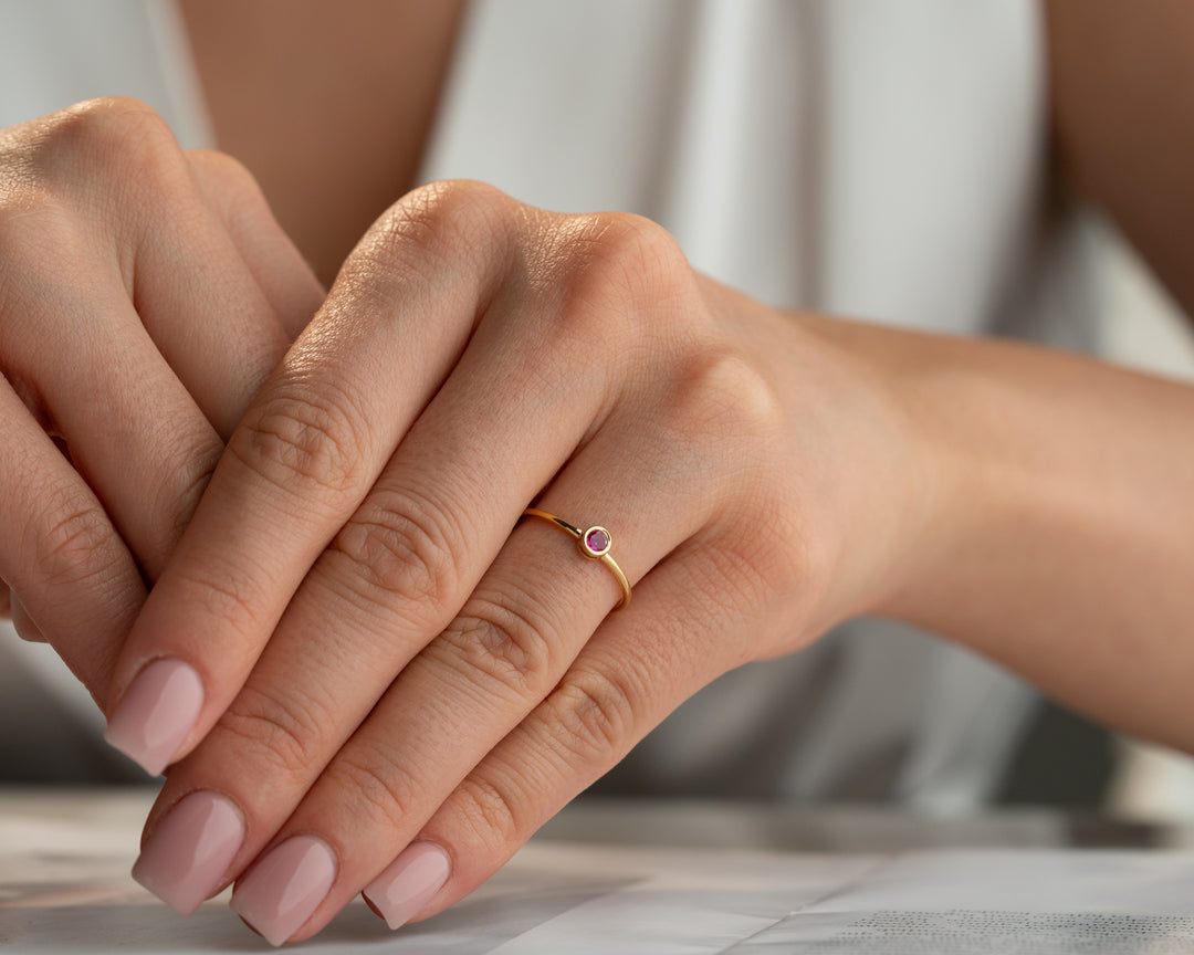 Dainty Birthstone Ring
