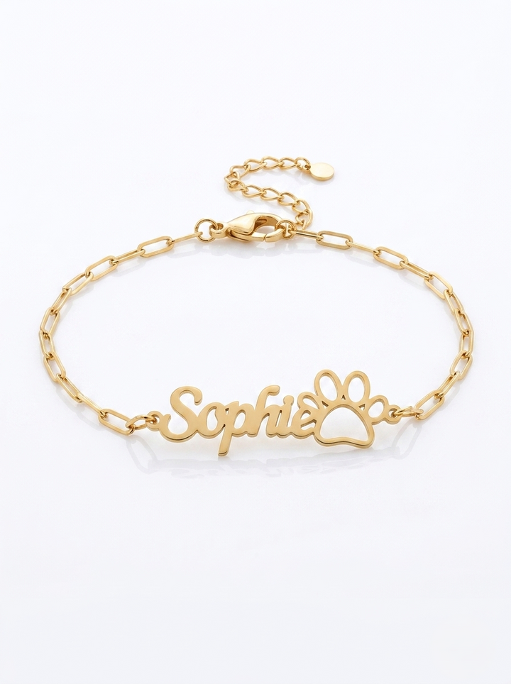 Paw Name Bracelet