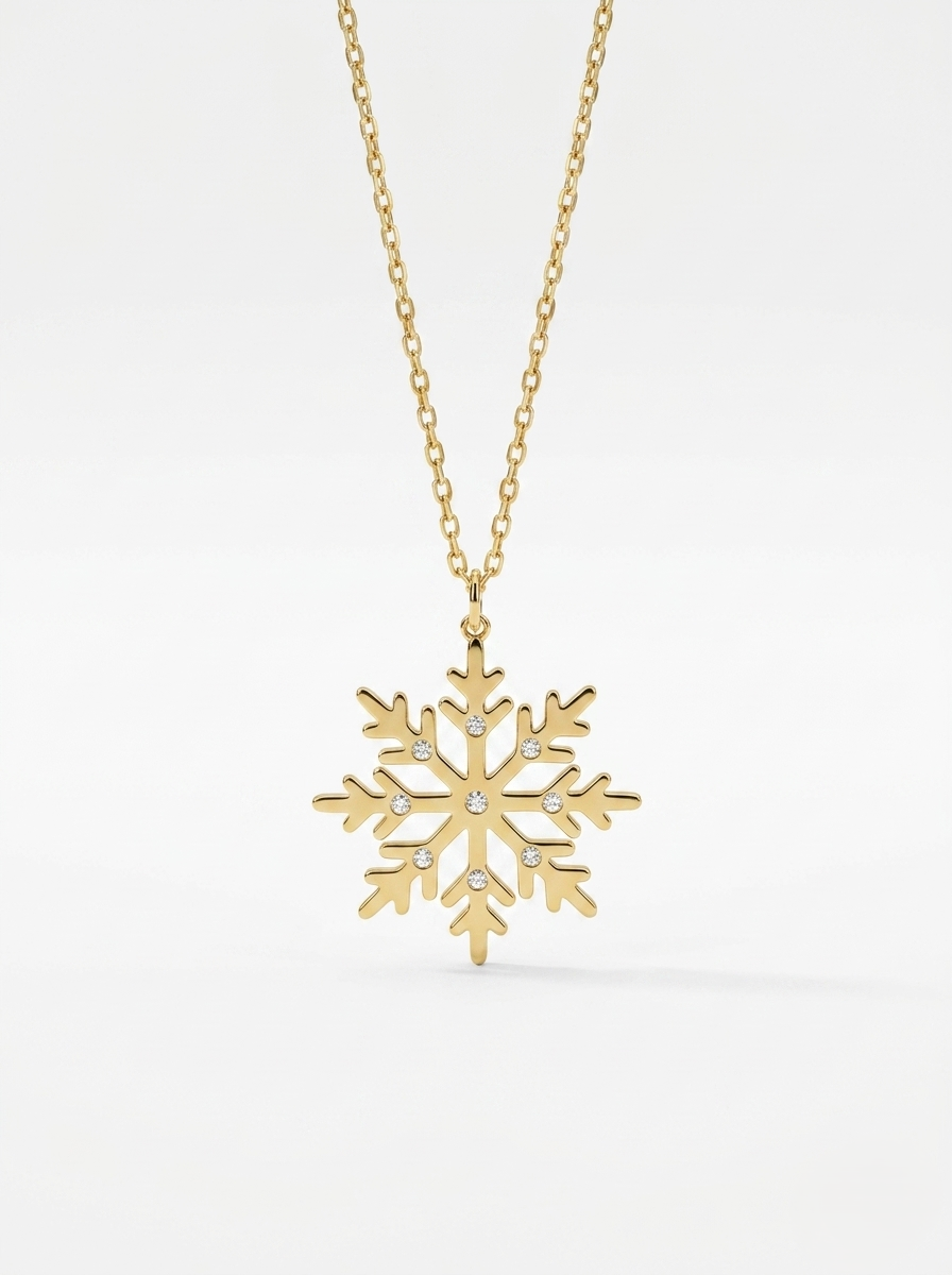 Personalized Snowflake Necklace with Birthstone