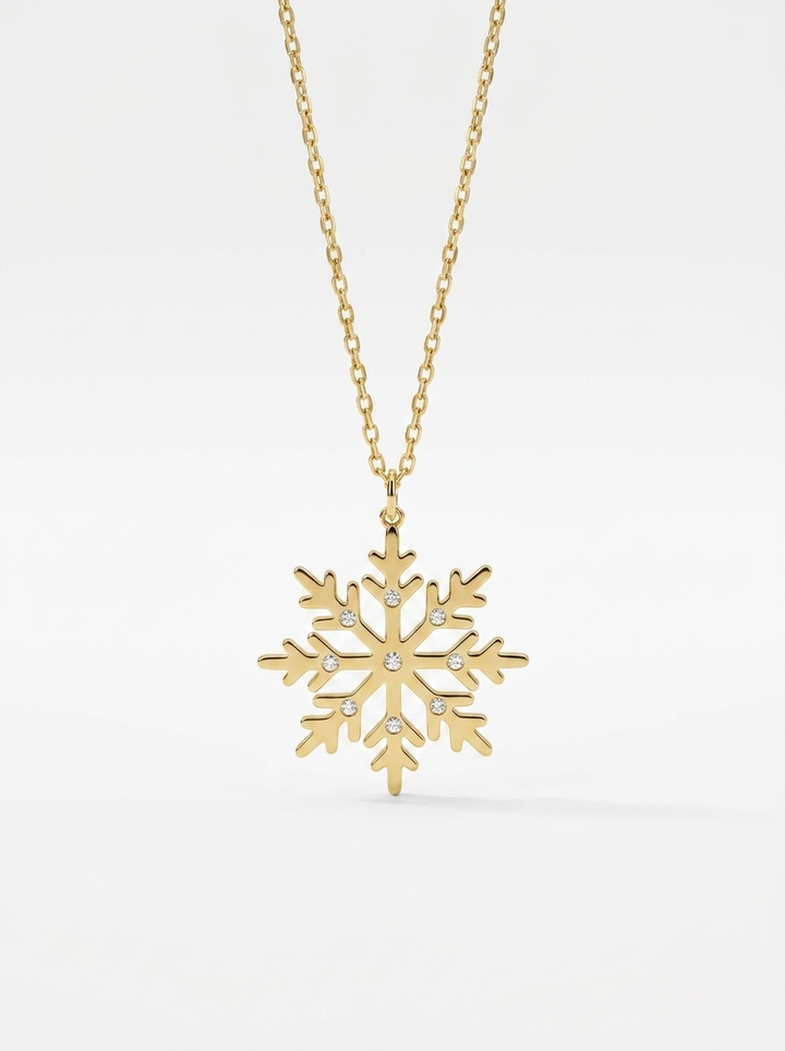 Personalized Snowflake Necklace with Birthstone