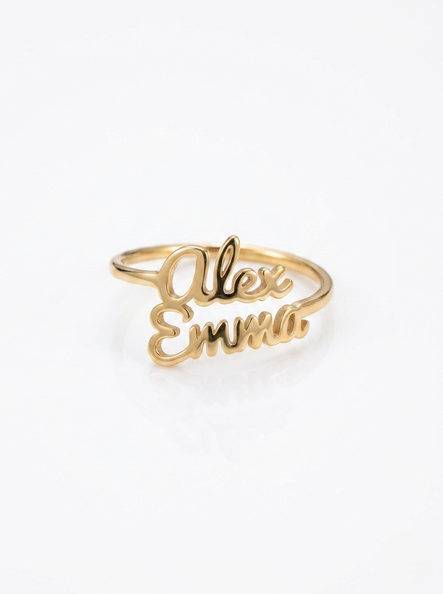 Custom Double Name Ring
