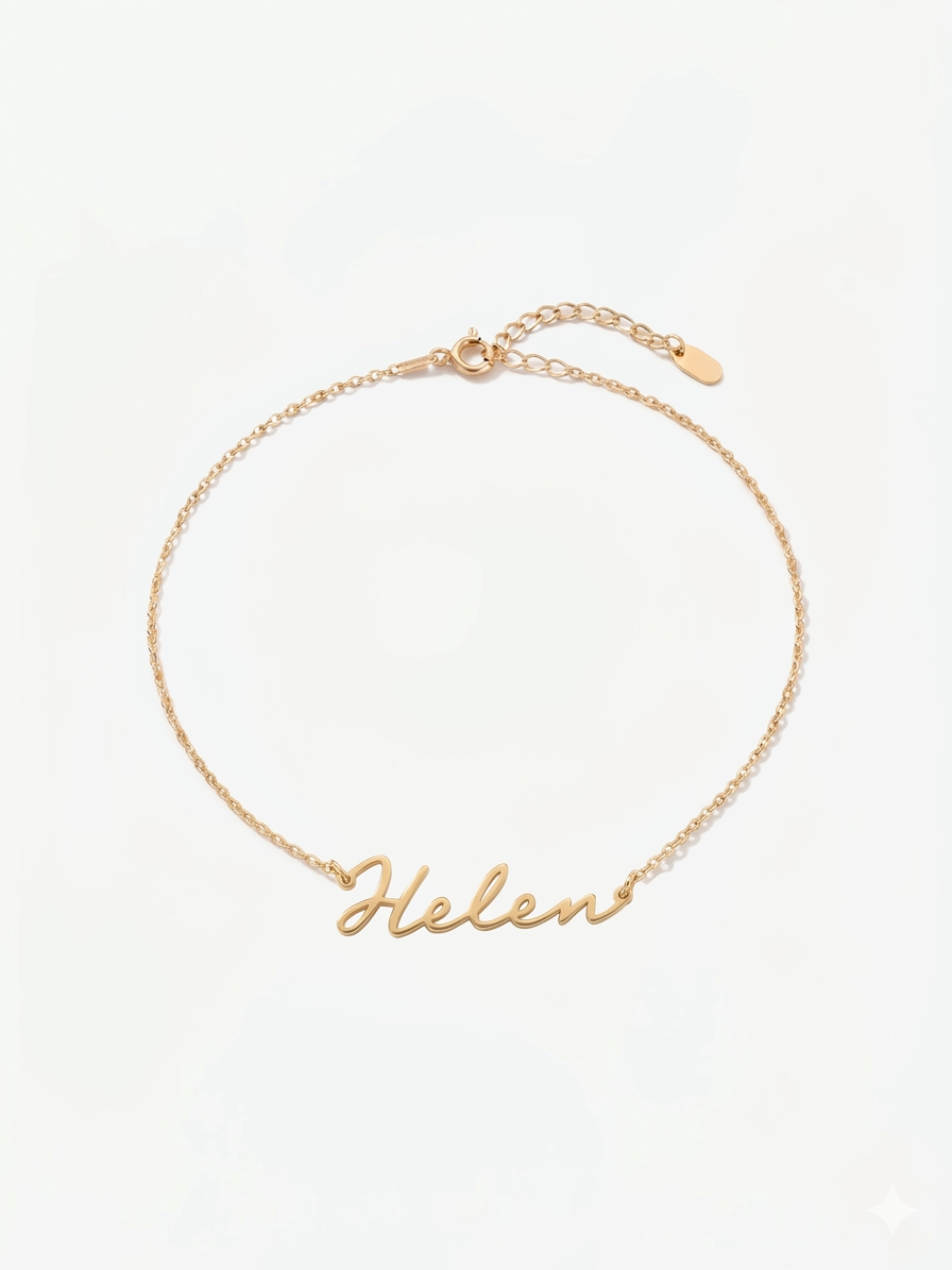 14K Gold Personalized Handwriting Necklace • Handwriting Jewelry • Cursive Name Necklace • Gift for Wife • Mother's Gift