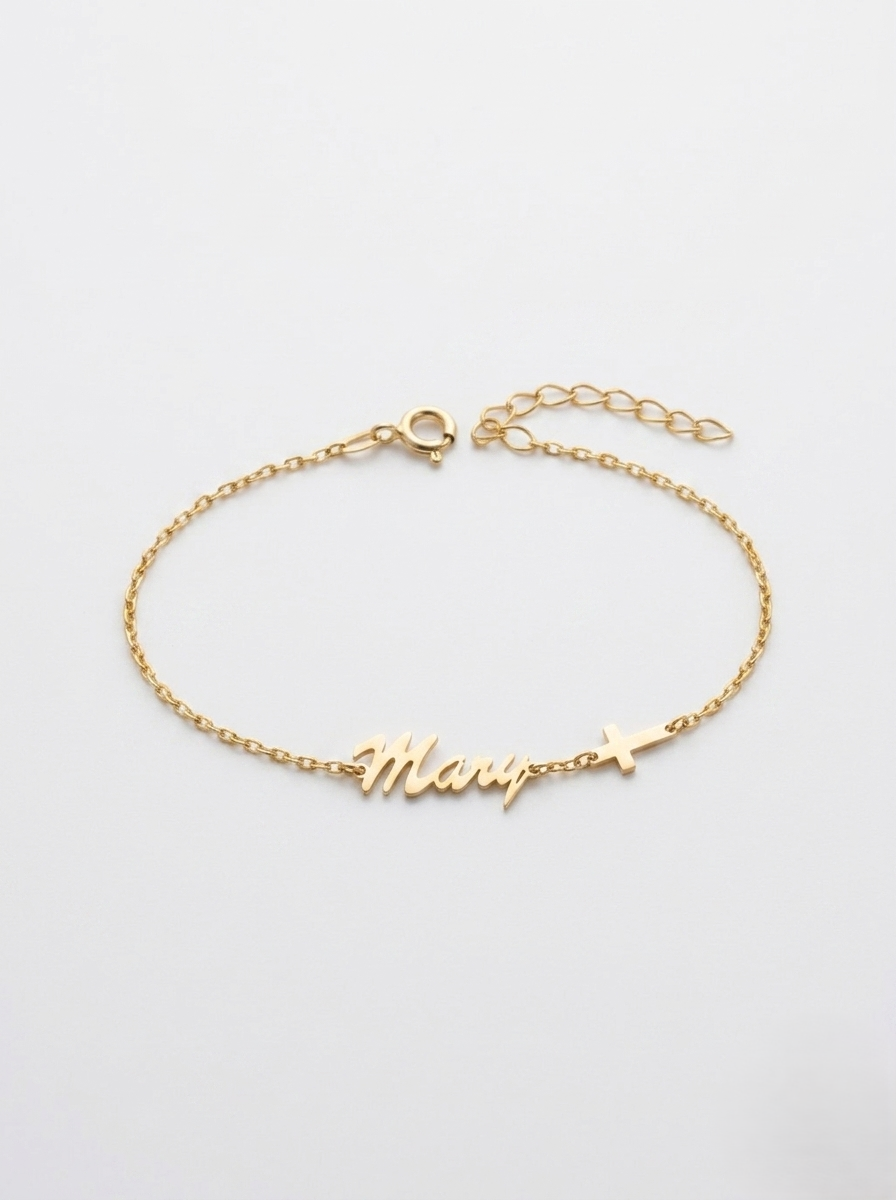 Cross Name Bracelet
