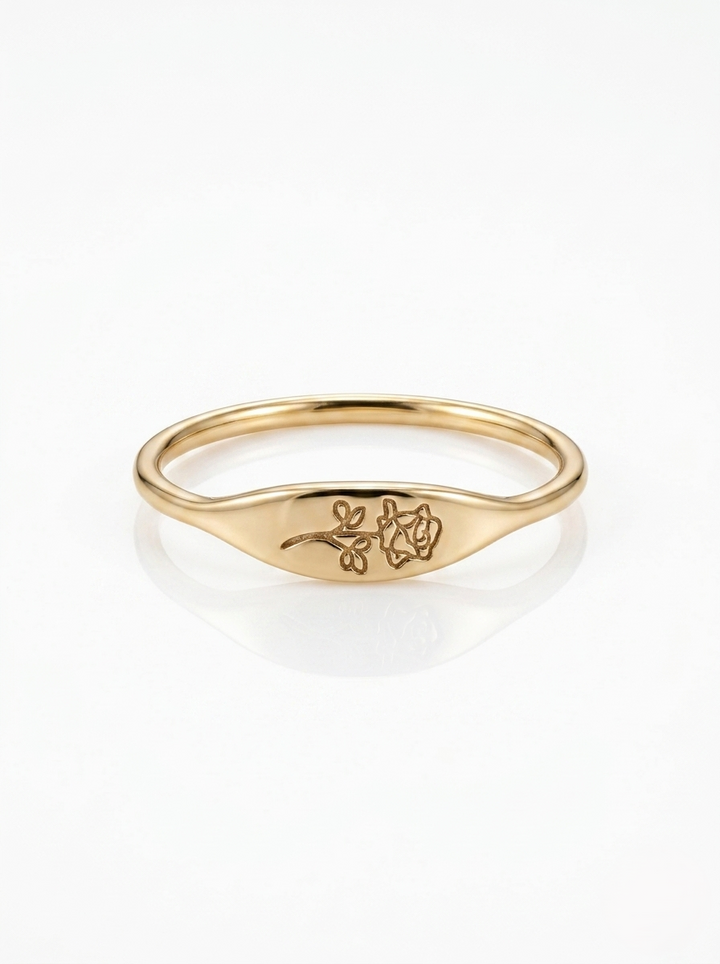 Dainty Birthflower Ring