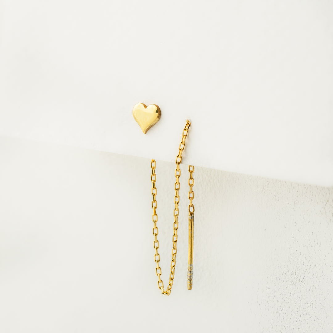 Letter Threader Earrings | Gift For Her | Gift For Mom