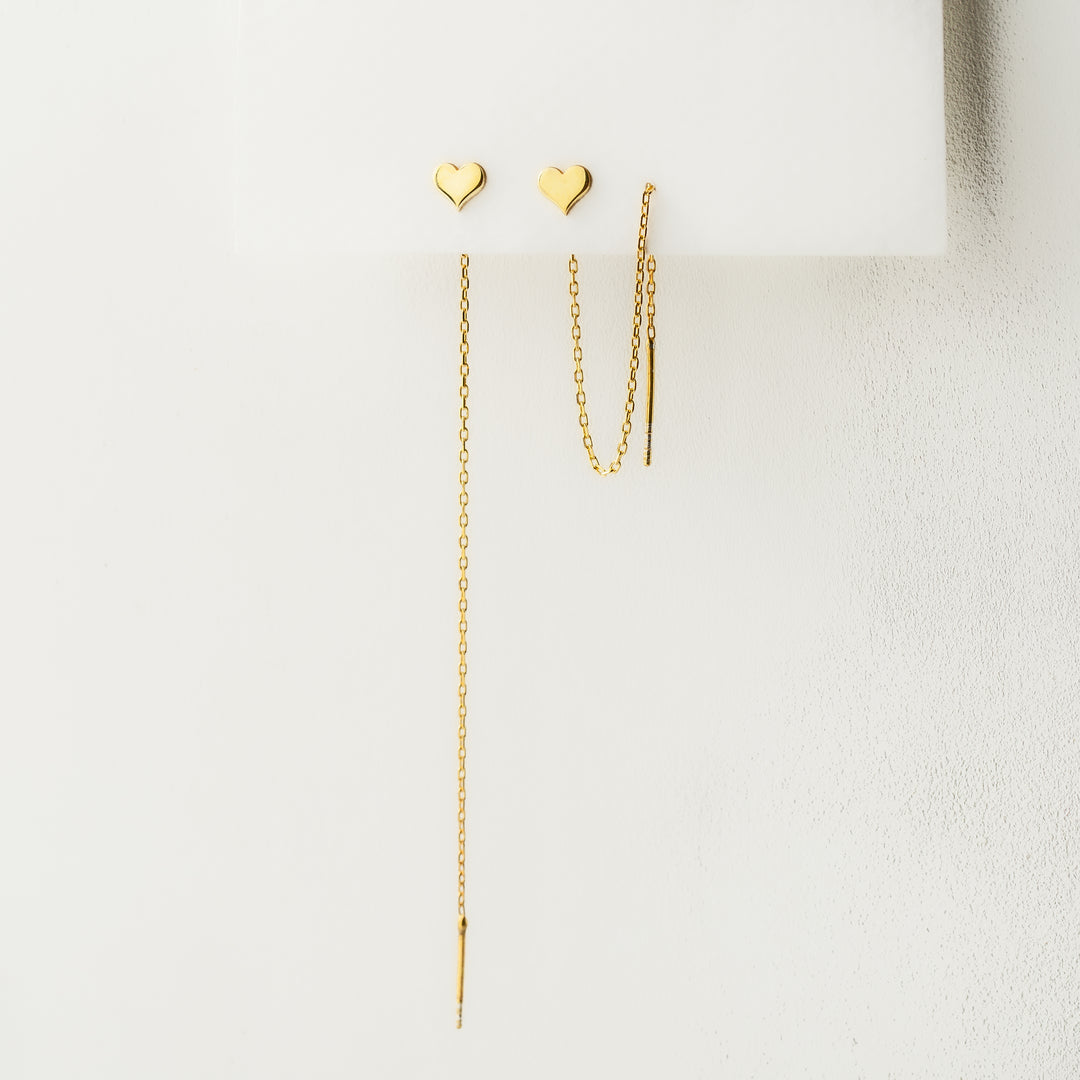 Letter Threader Earrings | Gift For Her | Gift For Mom