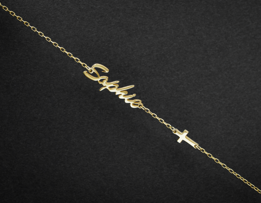 Cross Name Bracelet