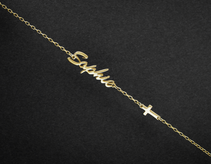 Cross Name Bracelet