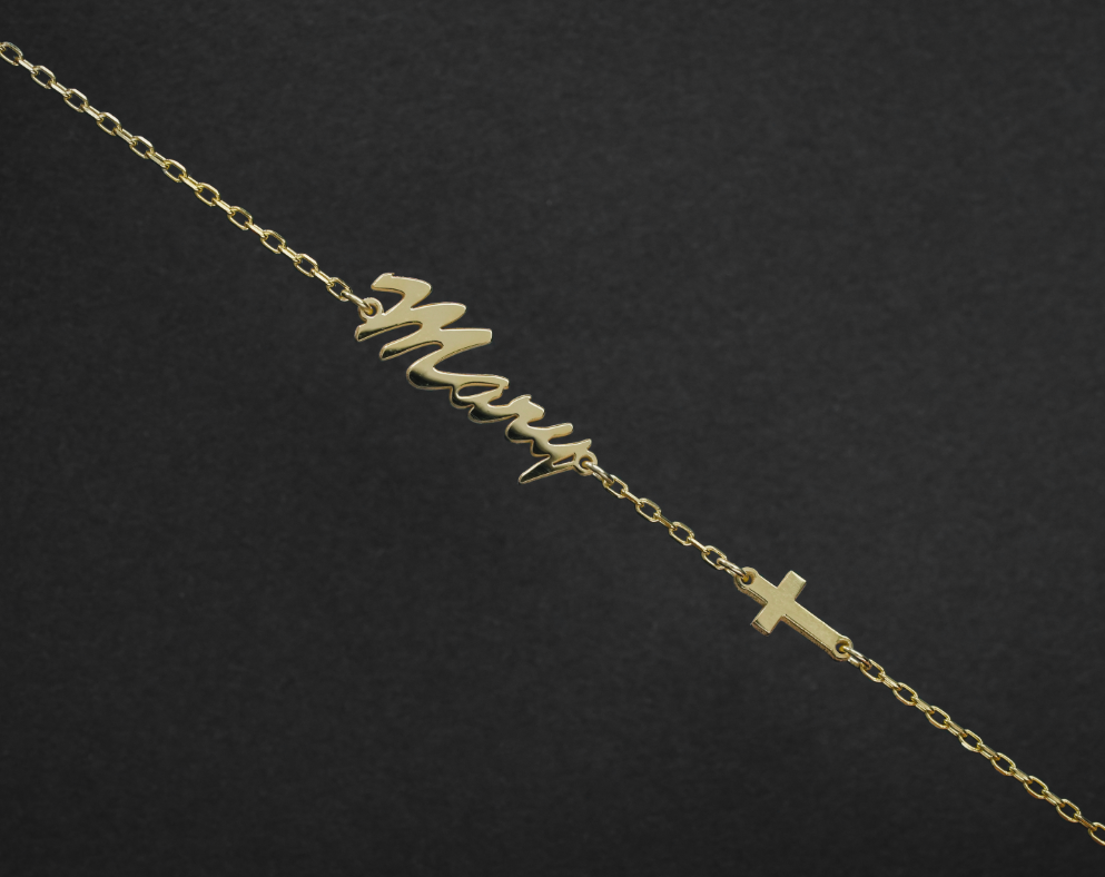 Cross Name Bracelet