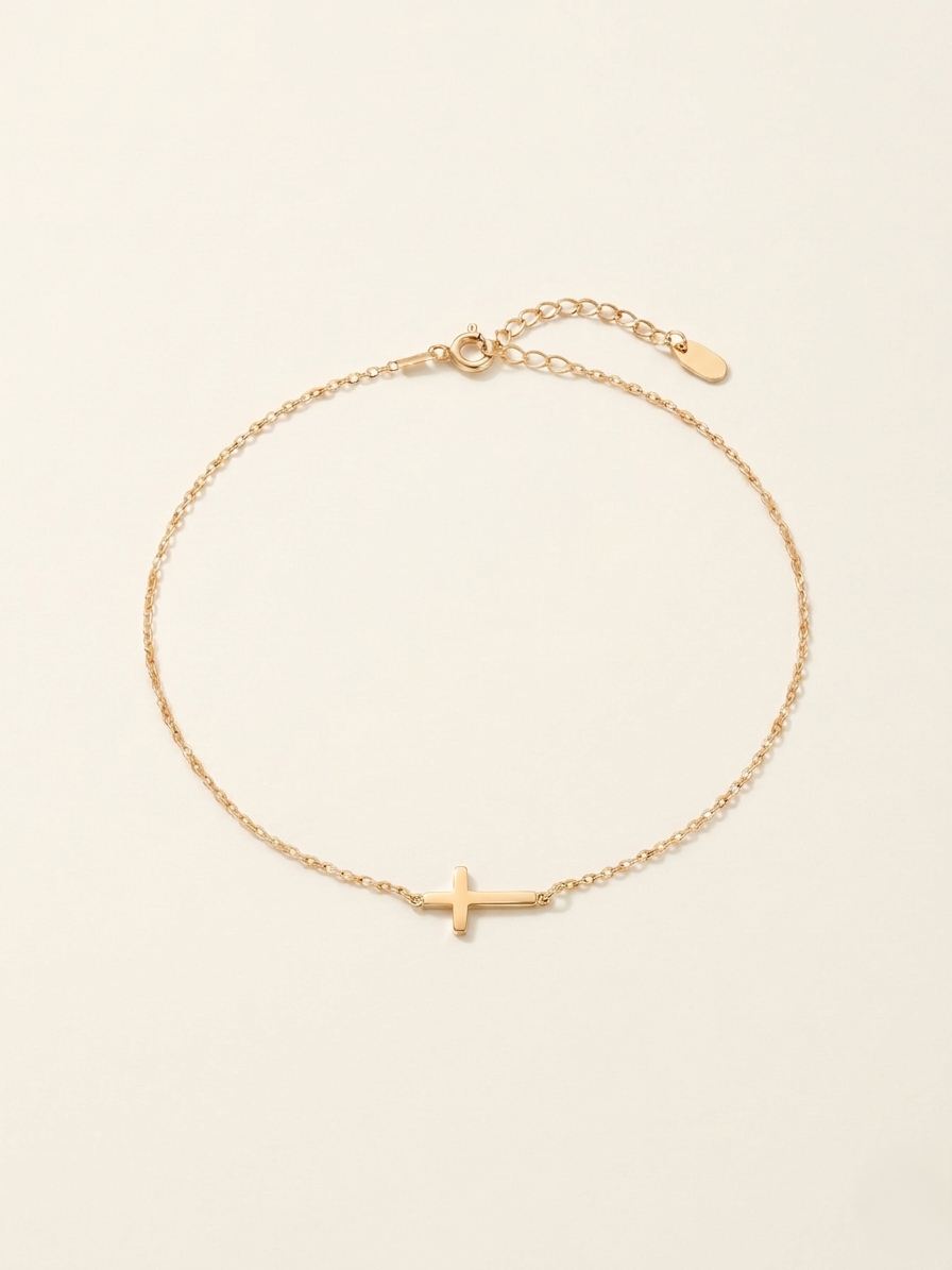 Sideways Middle Cross Necklace