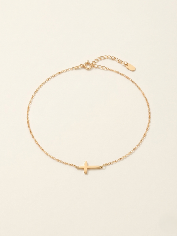 Sideways Middle Cross Necklace