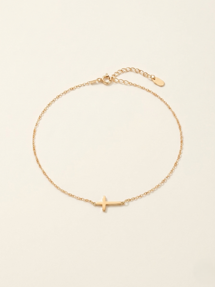 Sideways Middle Cross Necklace