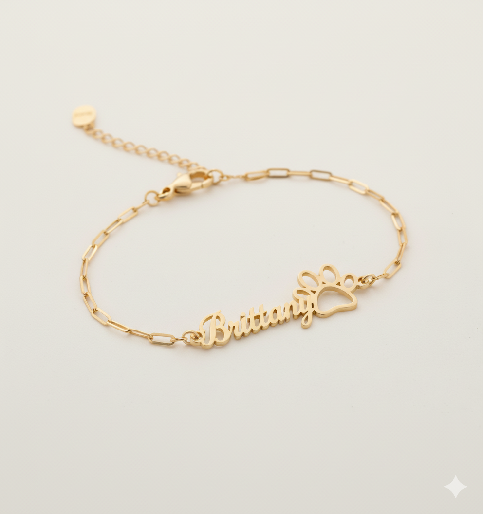 Paw Name Bracelet