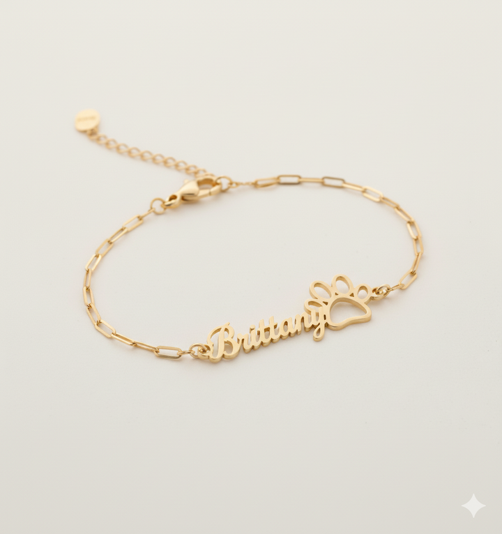 Paw Name Bracelet