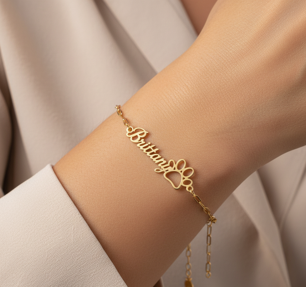 Paw Name Bracelet