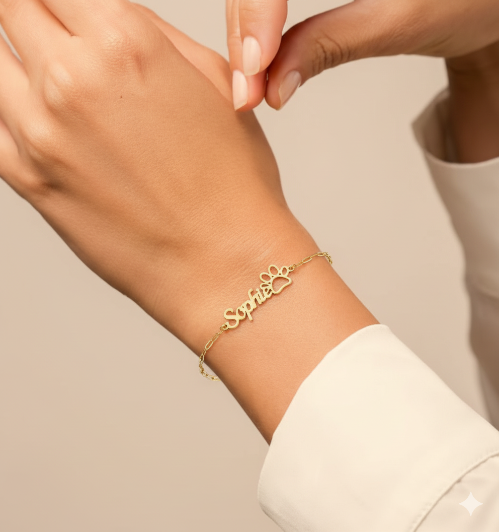 Paw Name Bracelet