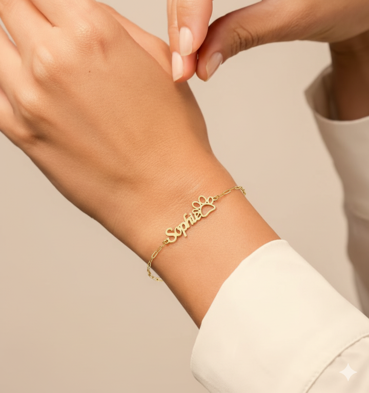 Paw Name Bracelet